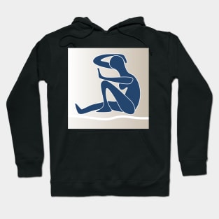 Full body on a white beach Hoodie